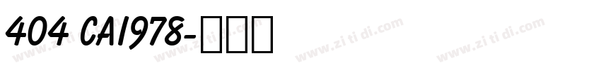 404 CAI978字体转换